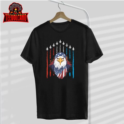 Patriotic Eagle July 4th Of July Fourth July American Flag T-Shirt