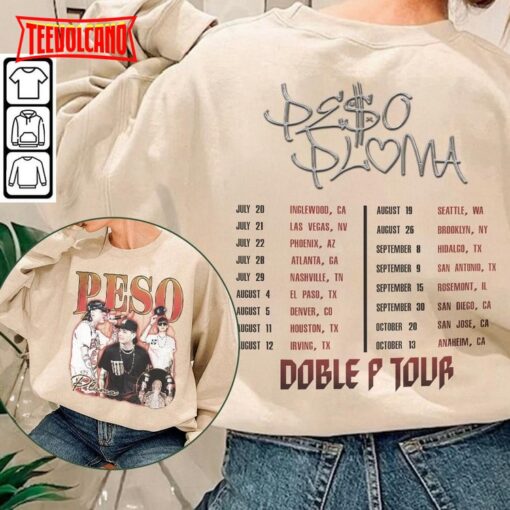 Peso Pluma Doble P Tour Double Side Shirt