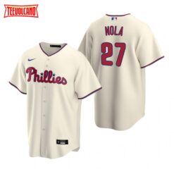 Philadelphia Phillies Aaron Nola Cream Alternate Replica Jersey