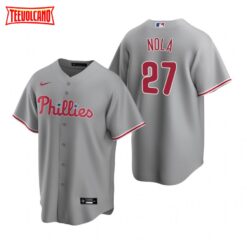 Philadelphia Phillies Aaron Nola Gray Road Replica Jersey