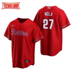 Philadelphia Phillies Aaron Nola Red Alternate Replica Jersey