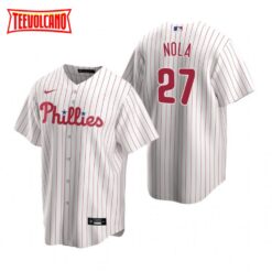 Philadelphia Phillies Aaron Nola White Home Replica Jersey