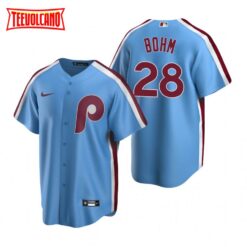 Philadelphia Phillies Alec Bohm Light Blue Alternate Replica Jersey