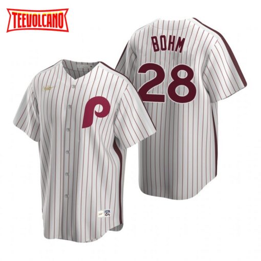 Philadelphia Phillies Alec Bohm White Cooperstown Collection Jersey
