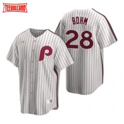 Philadelphia Phillies Alec Bohm White Cooperstown Collection Jersey