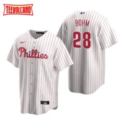 Philadelphia Phillies Alec Bohm White Home Replica Jersey