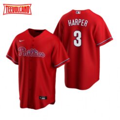 Philadelphia Phillies Bryce Harper Red Replica Alternate Jersey