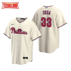 Philadelphia Phillies Edmundo Sosa Cream Alternate Replica Jersey