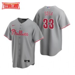 Philadelphia Phillies Edmundo Sosa Gray Road Replica Jersey