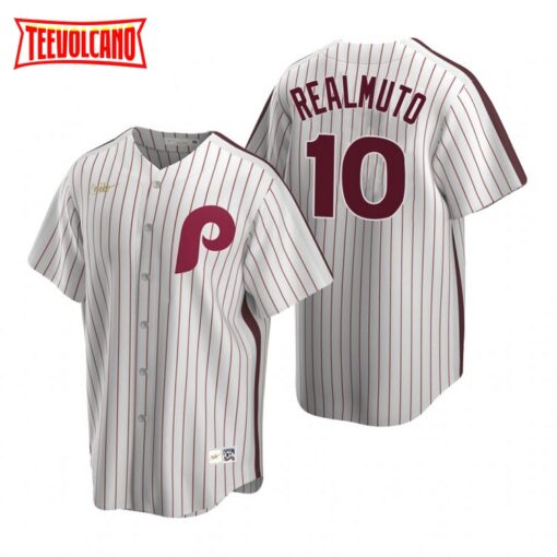 Philadelphia Phillies J.T. Realmuto White Cooperstown Collection Jersey