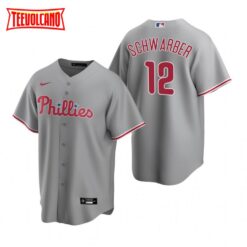 Philadelphia Phillies Kyle Schwarber Gray Road Replica Jersey