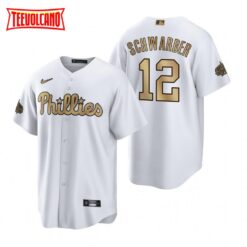 Philadelphia Phillies Kyle Schwarber White Gold 2022 All-Star Replica Jersey