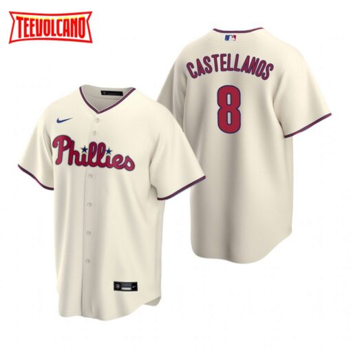 Philadelphia Phillies Nick Castellanos Cream Alternate Replica Jersey