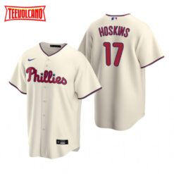 Philadelphia Phillies Rhys Hoskins Cream Replica Alternate Jersey