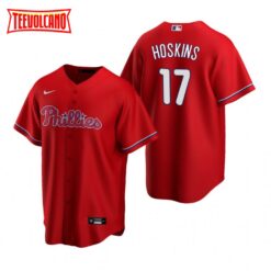 Philadelphia Phillies Rhys Hoskins Red Replica Alternate Jersey