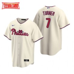 Philadelphia Phillies Trea Turner Cream Replica Alternate Jersey