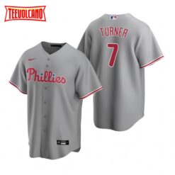 Philadelphia Phillies Trea Turner Gray Road Replica Jersey