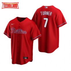 Philadelphia Phillies Trea Turner Red Replica Alternate Jersey