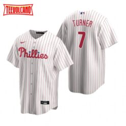 Philadelphia Phillies Trea Turner White Replica Home Jersey