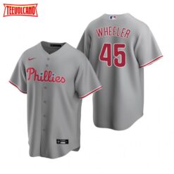 Philadelphia Phillies Zack Wheeler Gray Road Replica Jersey