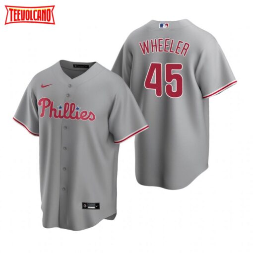 Philadelphia Phillies Zack Wheeler Gray Road Replica Jersey