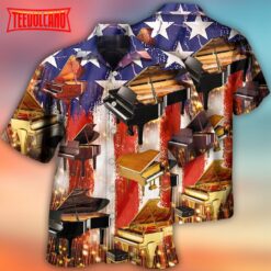 Piano Independence Day Hawaiian Shirt