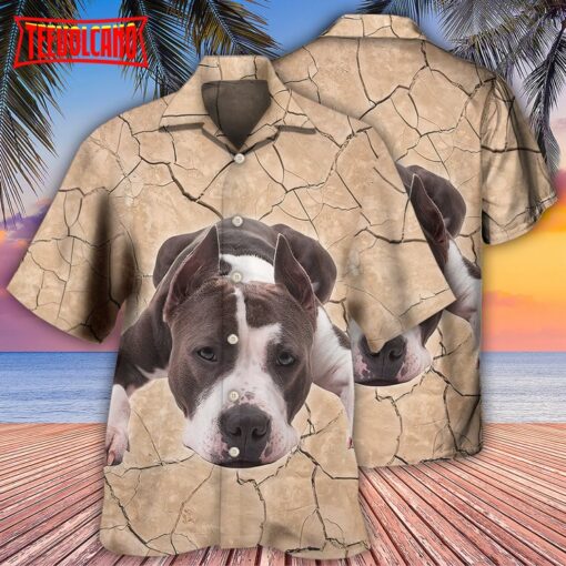 Pitbull On The Ground Hawaiian Shirt