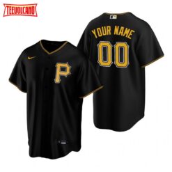 Pittsburgh Pirates Custom Black Replica Jersey
