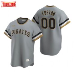 Pittsburgh Pirates Custom Gray Cooperstown Collection Jersey