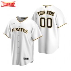 Pittsburgh Pirates Custom White Home Replica Jersey