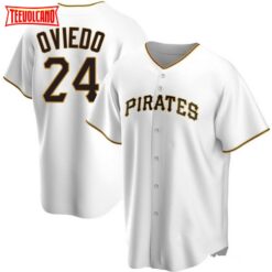 Pittsburgh Pirates Johan Oviedo White Home Replica Jersey