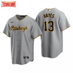 Pittsburgh Pirates Ke’Bryan Hayes Gray Road Replica Jersey