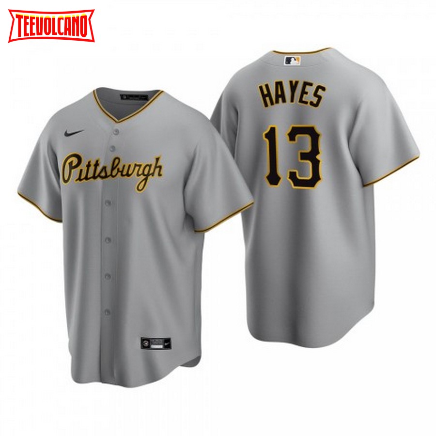 Pittsburgh Pirates Ke'Bryan Hayes Gray Road Replica Jersey