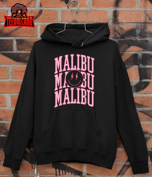 Preppy Varsity Pink Malibu California for Women Teen Girls T-Shirt