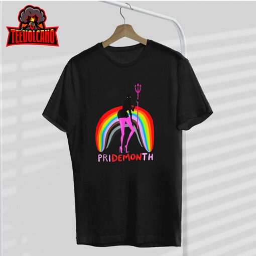 Pride Month Pridemonth Demon Rainbow Cool Pride Month T Shirt