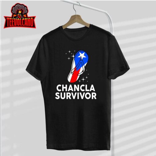 Puerto Rican Flag La Chancla Survivor Rico Hispanic Heritage T-Shirt