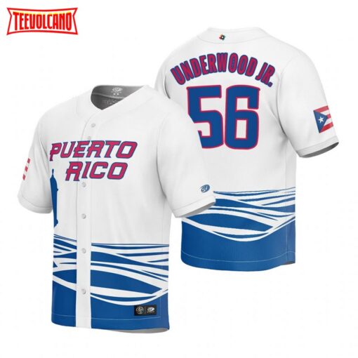 Puerto Rico Duane Underwood Jr. White 2023 World Baseball Classic Jersey