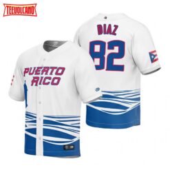 Puerto Rico Edwin Diaz White 2023 World Baseball Classic Jersey