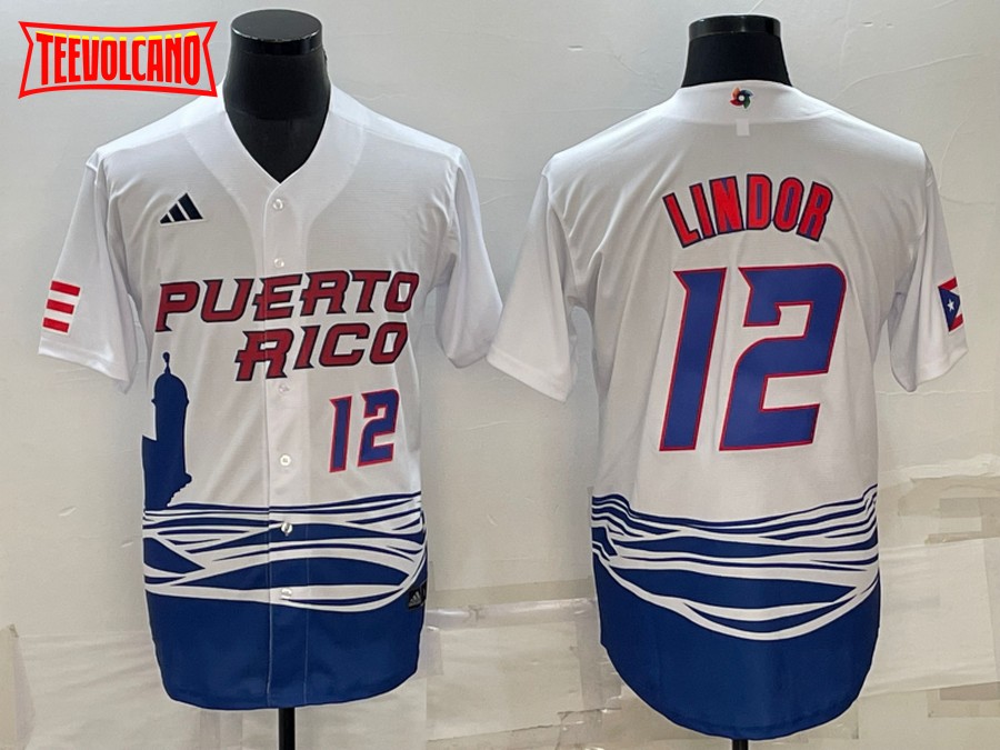 Puerto Rico Francisco Lindor White Replica 2023 World Baseball Classic  Jersey – US Soccer Hall