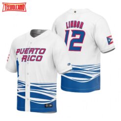 Puerto Rico Francisco Lindor White Replica 2023 World Baseball Classic Jersey