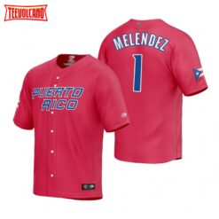 Puerto Rico MJ Melendez Red 2023 World Baseball Classic Jersey