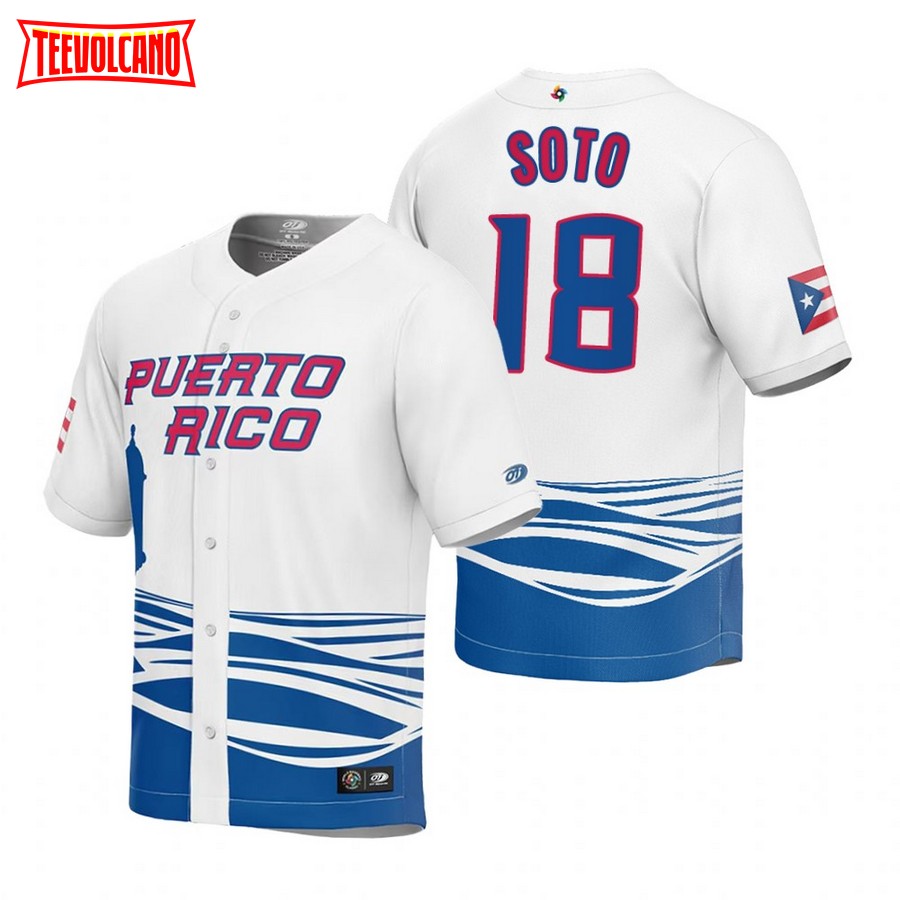 Puerto Rico Neftali Soto Red 2023 World Baseball Classic Jersey