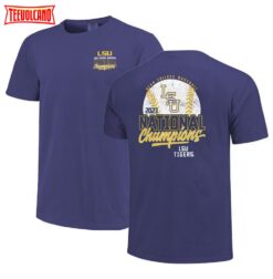 Purple LSU Tigers 2023 NCAA Men’s Baseball College World Series Champions Baseball T-Shirt