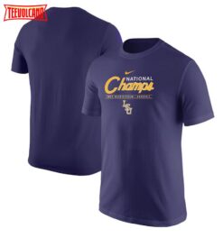 Purple LSU Tigers 2023 NCAA Men’s Baseball College World Series Champions Script T-Shirt