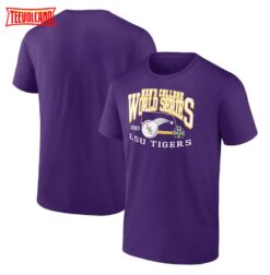 Purple LSU Tigers 2023 NCAA Men’s Baseball College World Series T-Shirt