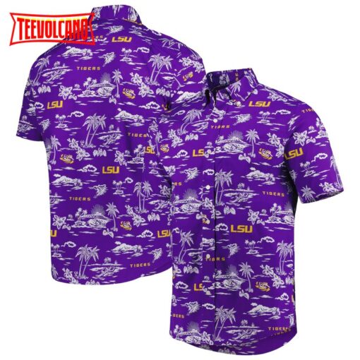 Purple LSU Tigers Classic Hawaiian Shirt