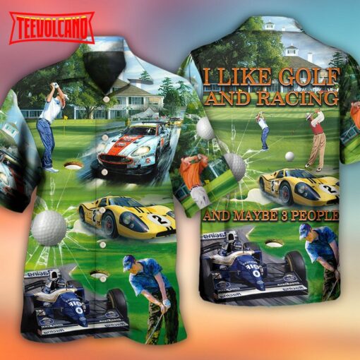 Racing And Golf Lover Hawaiian Shirt