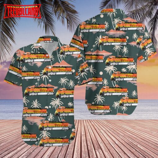 Railway GE Tier 4 Locomotive Aloha Hawaiian Shirt