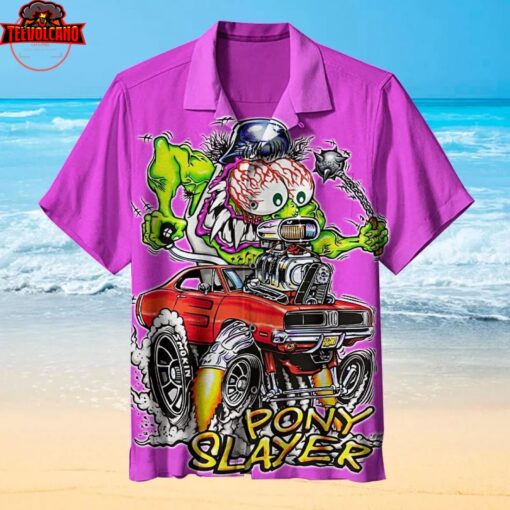 Rat Fink Muscle Car Hawaiian Shirt