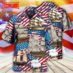 Sailing America Independence Day Hawaiian Shirt